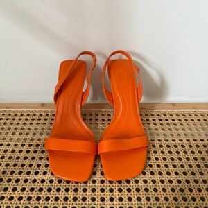 Zara Bold Orange Sandals